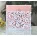 Pocket Invitation Card Lavender Laser Greeting Card Rose Pattern